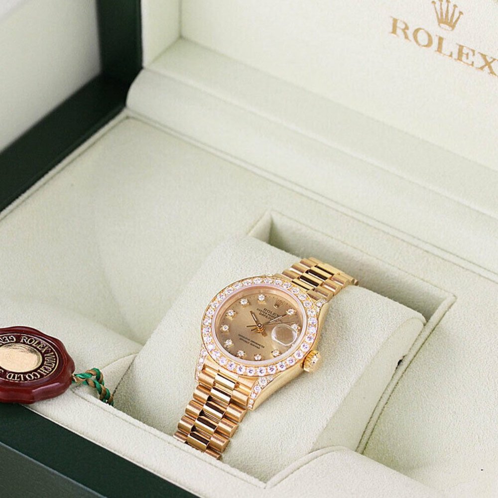 Rolex President 18k Datejust Ladies Watch w/ factory box and hang tag!!!